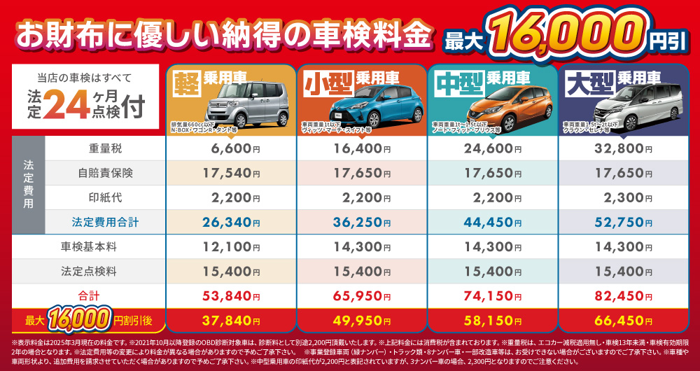 料金表